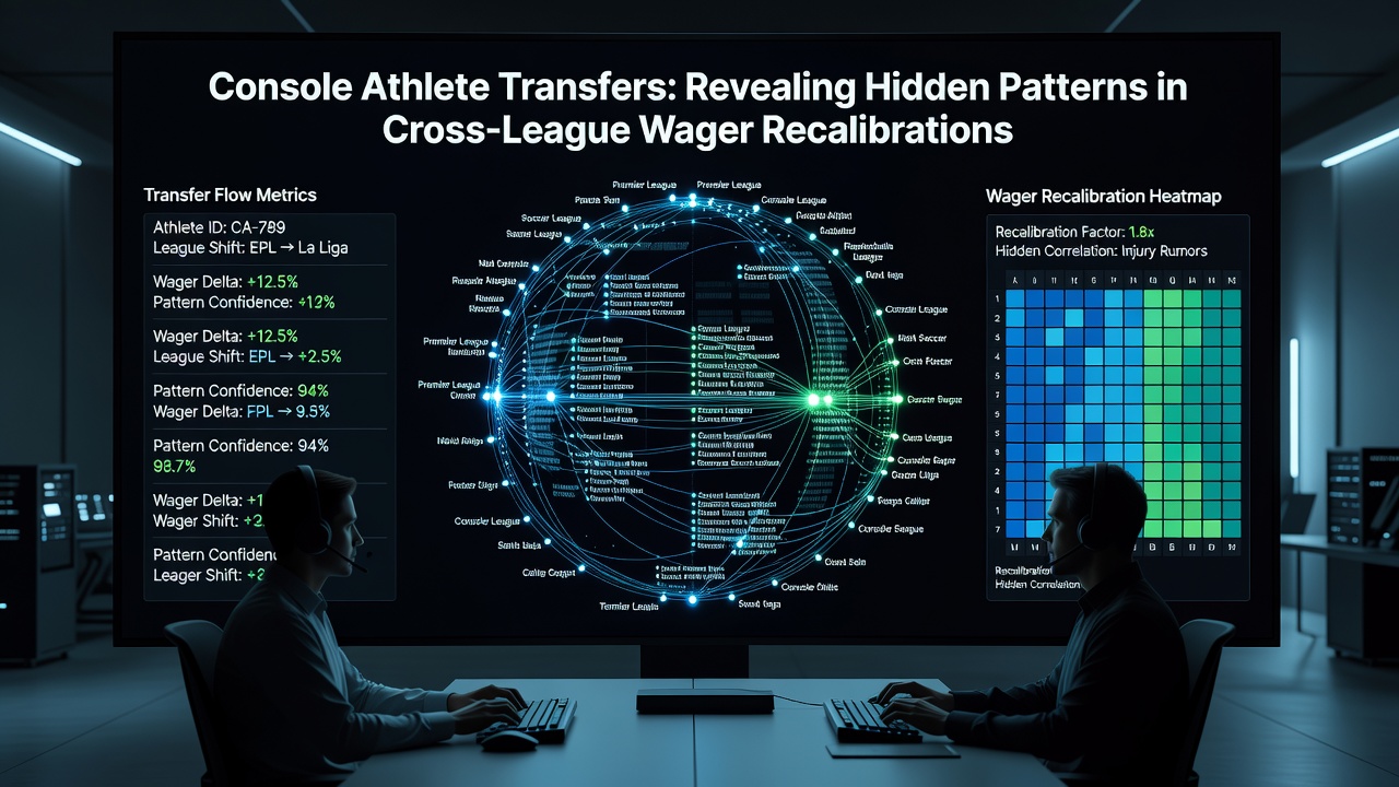 Data visualization of cross-league wager recalibrations linked to console transfers