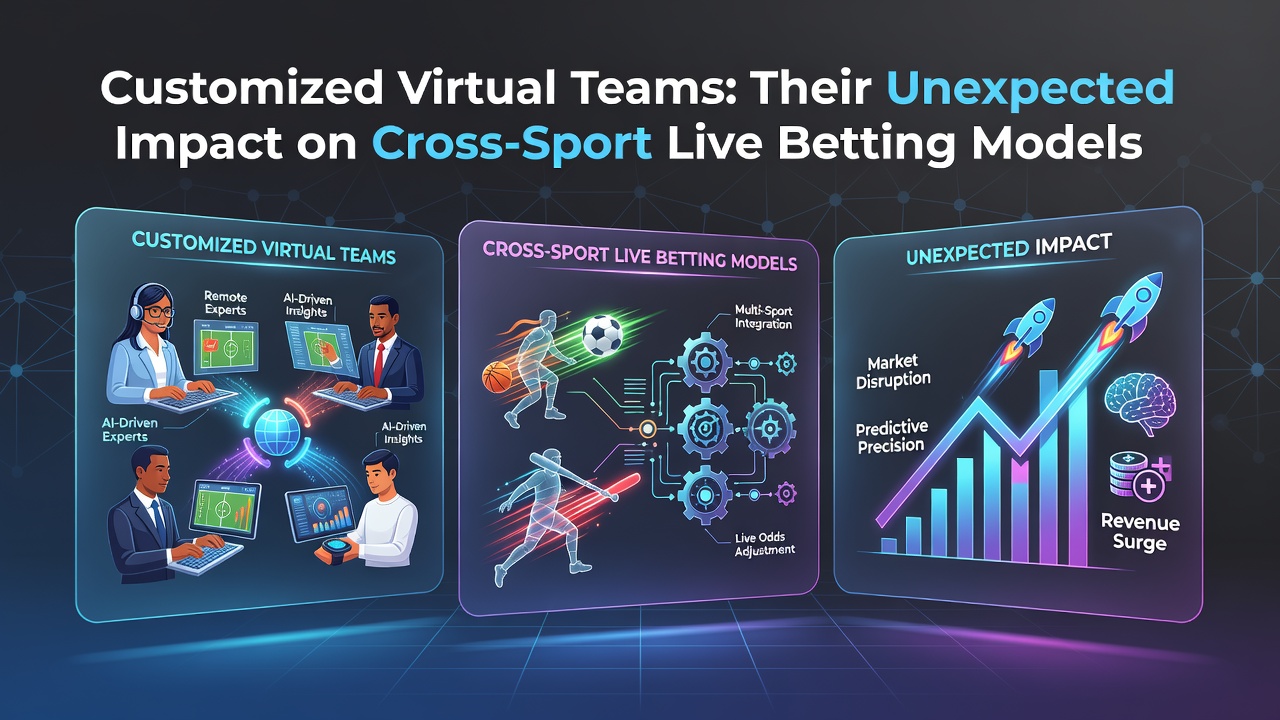 Customized virtual teams displayed on multiple gaming consoles with betting interfaces overlaid
