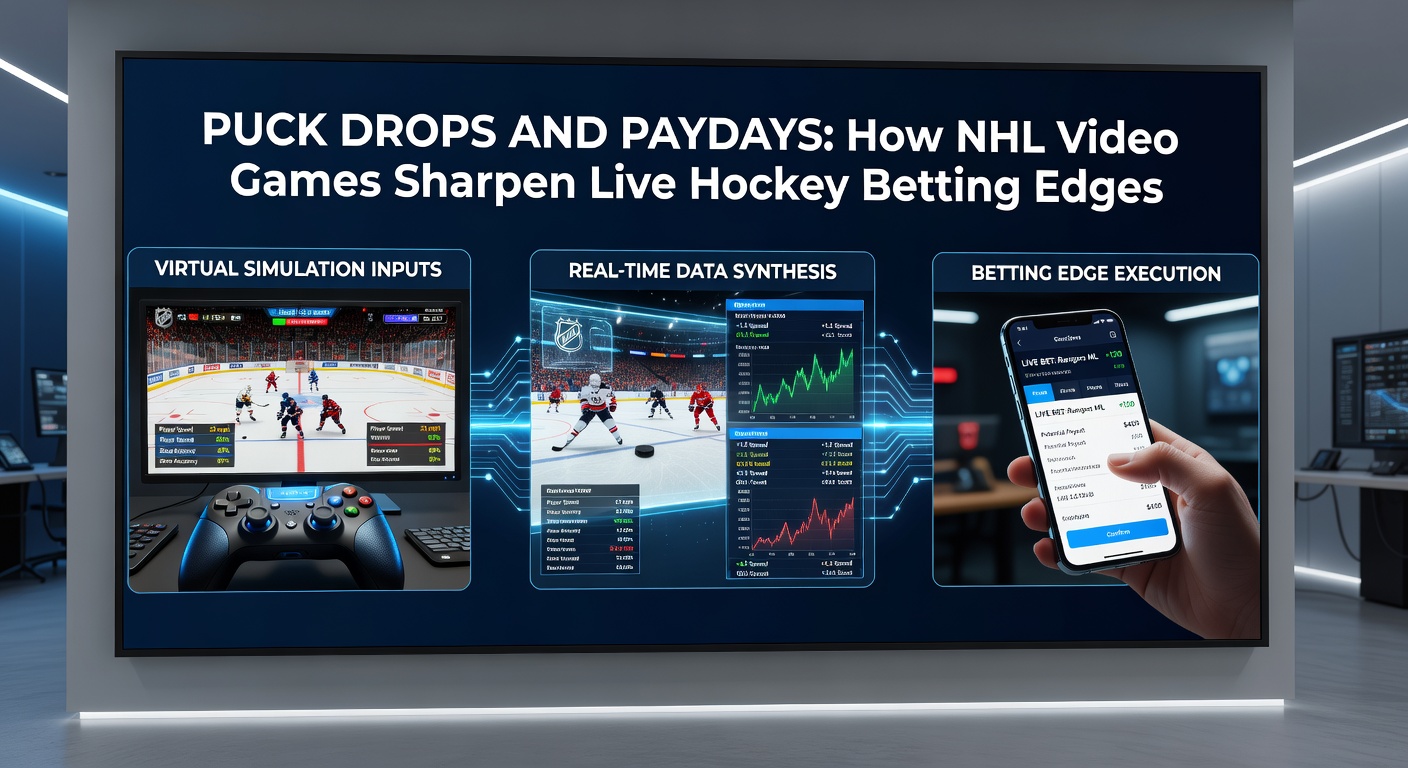 Close-up of NHL video game interface displaying detailed player stats, betting overlays, and simulated live odds during a tense overtime period